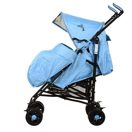 

Коляска детская 1109-3-4B прогулочная (108-88-49 см), голубая, + чехол на ножки