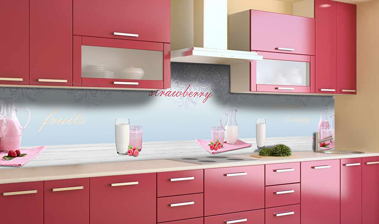 

Наклейка виниловая кухонный фартук Zatarga "Малиновый коктейль" 650х2500 мм