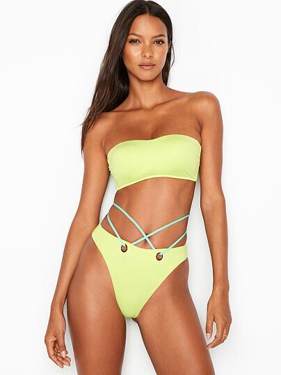 

Купальник Victoria' Secret бандо + Лимонный, Купальник Victoria's Secret бандо S+S Лимонный
