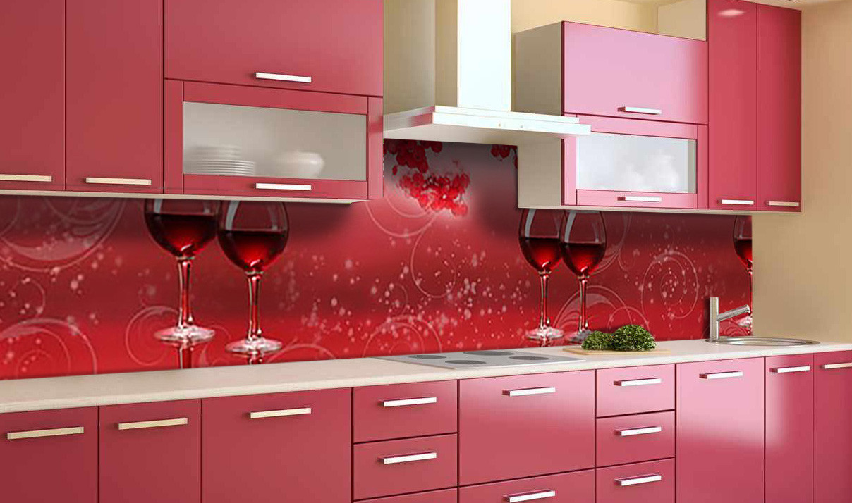 

Наклейка виниловая кухонный фартук Zatarga "Бокал красного вин" 600х3000 мм