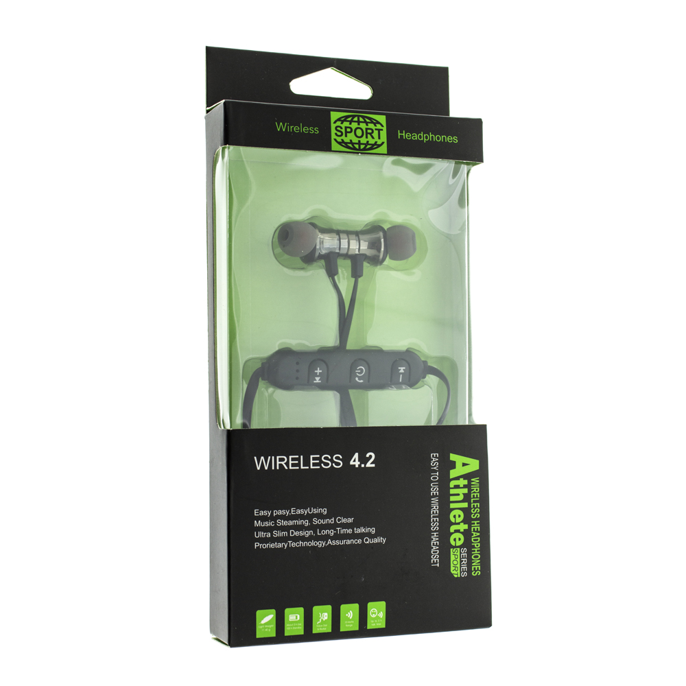 

Беспроводные Bluetooth наушники Wireless Athletic Черные ps3/78