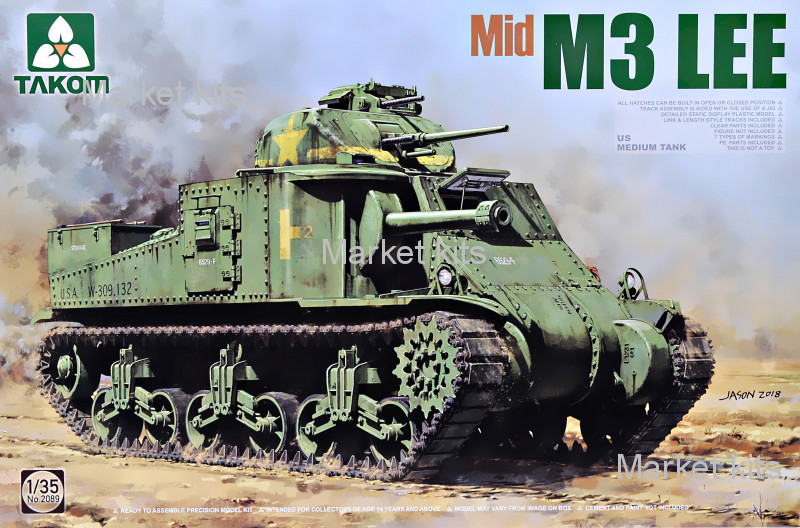 

Американский средний танк М3 "Ли", средней версии 1:35 Takom (TAKOM2089)