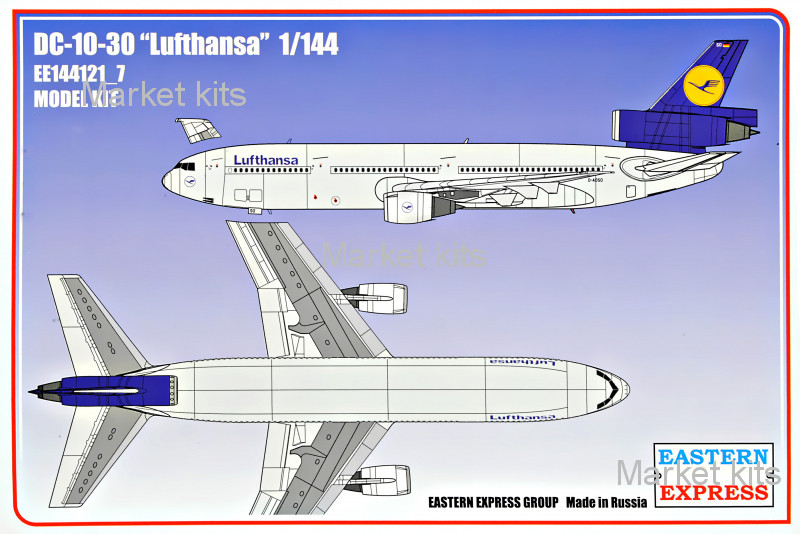 

Пассажирский самолет DC-10-30 авиакомпании "Lufthansa" 1:144 Eastern Express (EE144121-07)