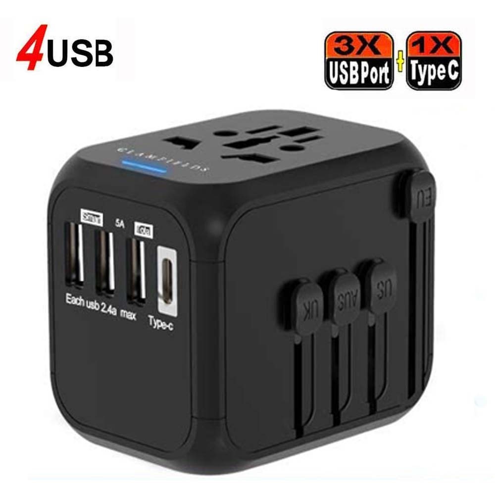 Универсальный адаптер для путешествий USB TYPE C Travel Adapter ...