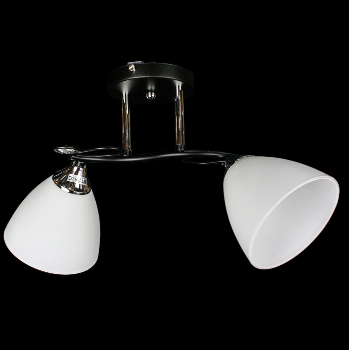 

Люстра на два плафона Svitlight SX-1078C/2 BK+CR