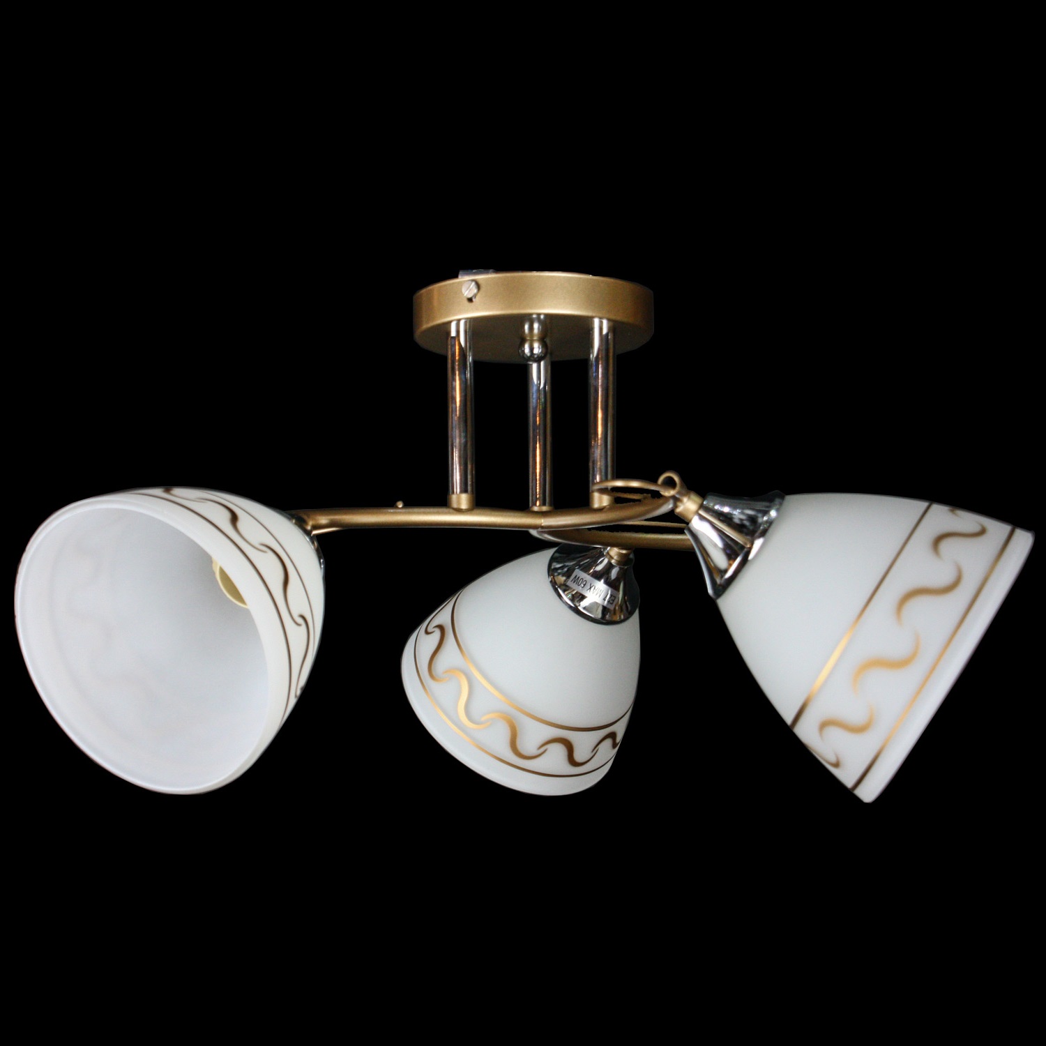 

Люстра на 3 плафона Svitlight SX-5087/3C GOLD+CR