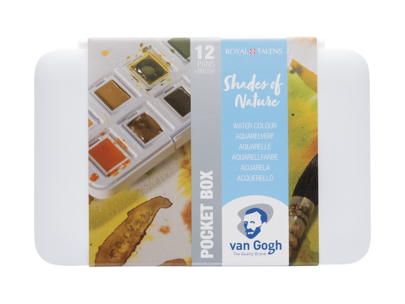 

Краски акварельные Royal Talens Van Gogh Pocket box SHADES OF NATURE набор 12цв. (8712079422806)