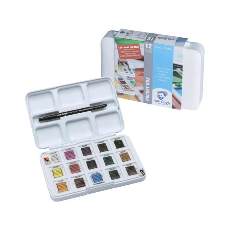 

Краски акварельные Royal Talens Van Gogh Pocket box набор 12цв. (8712079344955)