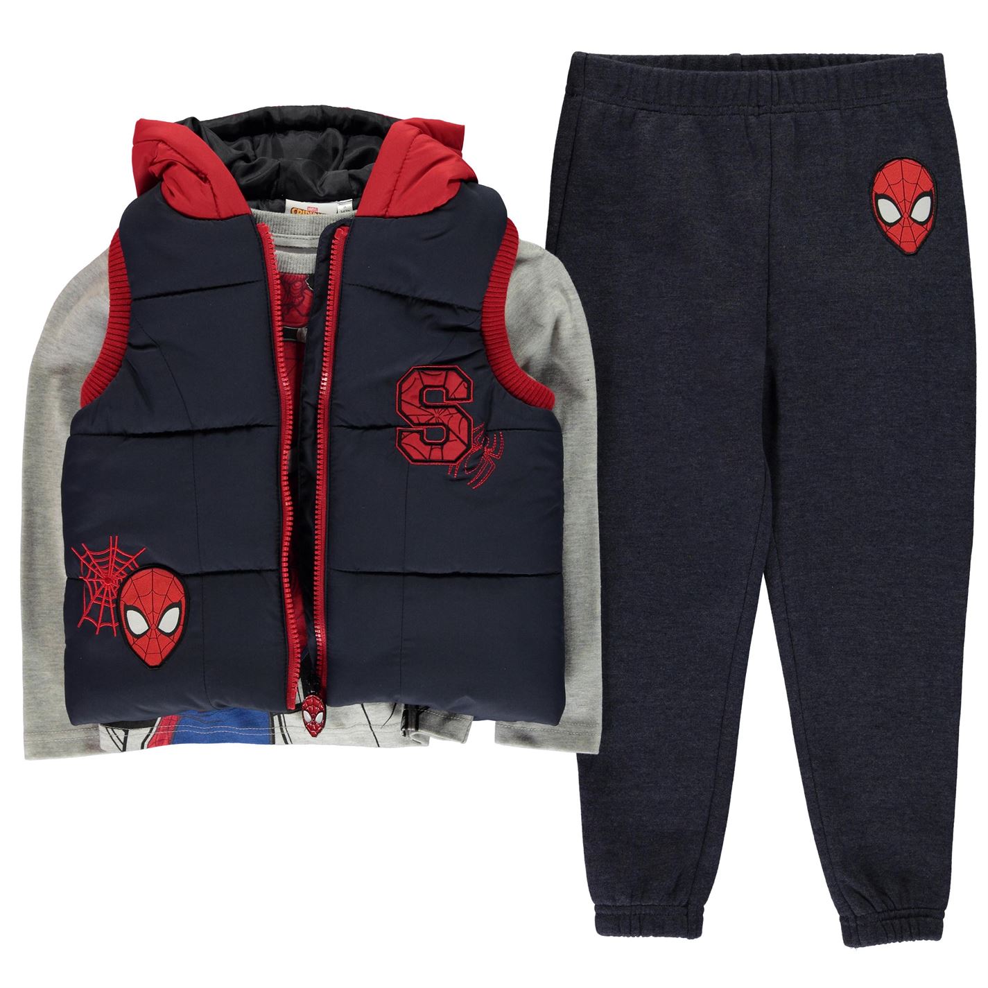 

Спортивный костюм тройка Character Gilet Set Infant Boys 140 см Человек-Паук