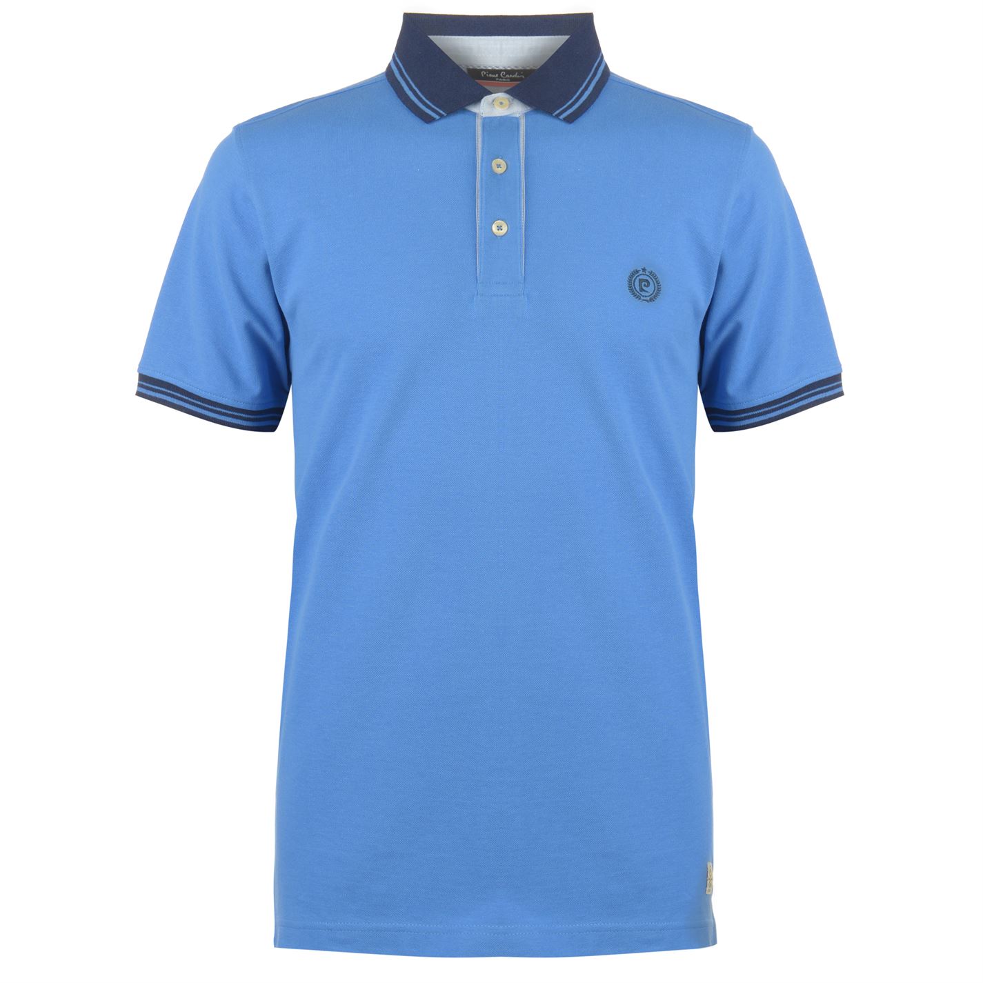 

Поло Pierre Cardin Pique Tipped Polo Mens S синий
