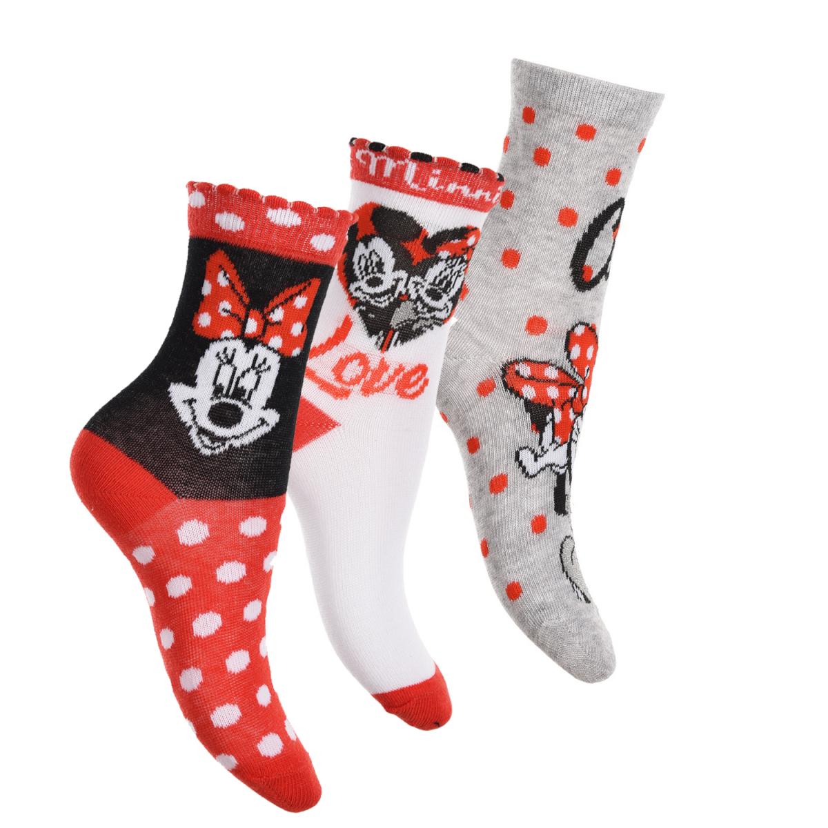

Носки 3 пары Disney Minnie Mouse (Минни Маус) 023/026 р Разноцвет ET06011