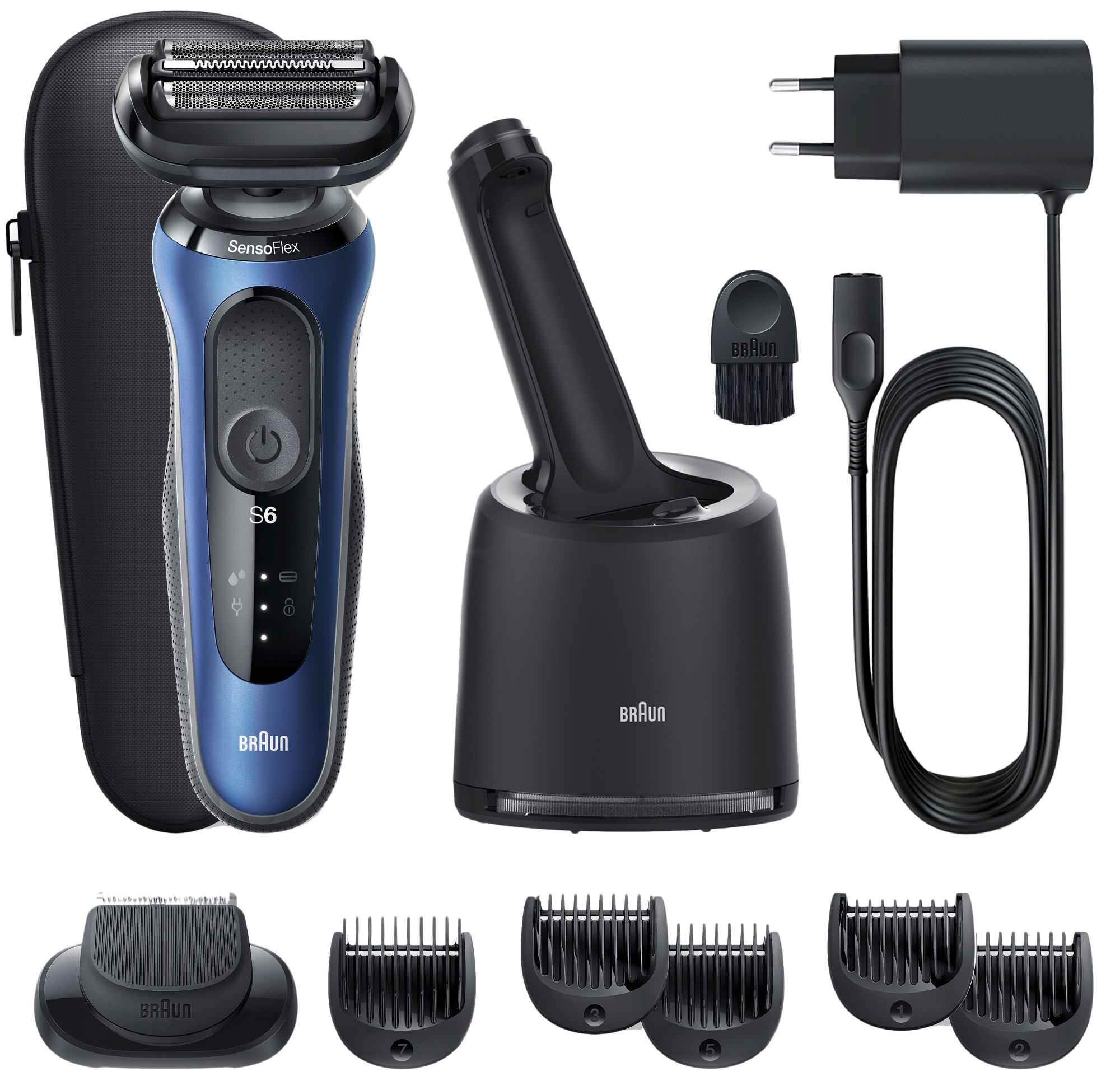 

Электробритва-триммер BRAUN Series 6 60-B7500cc BLUE/BLACK