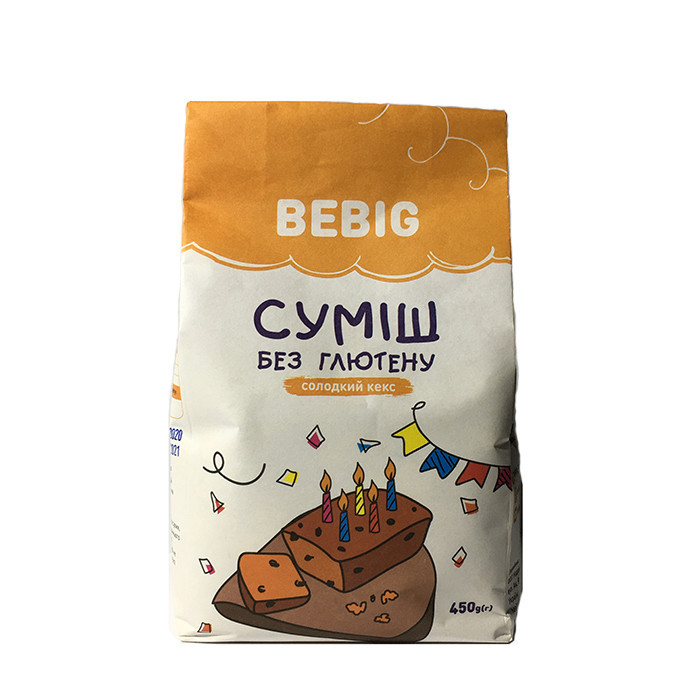 Смесь для выпекания Bebig безглютеновая "Сладкий кекс" 450г – купить в ...