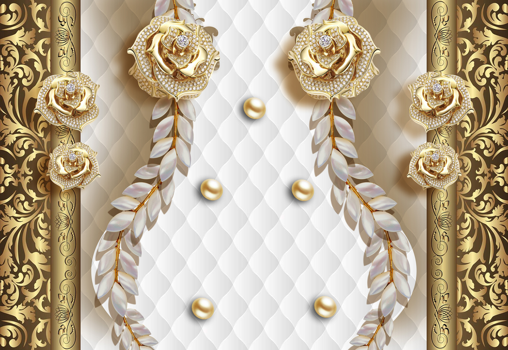 

Фотообои 3D 'Золотые розы' (5317) , Кожа