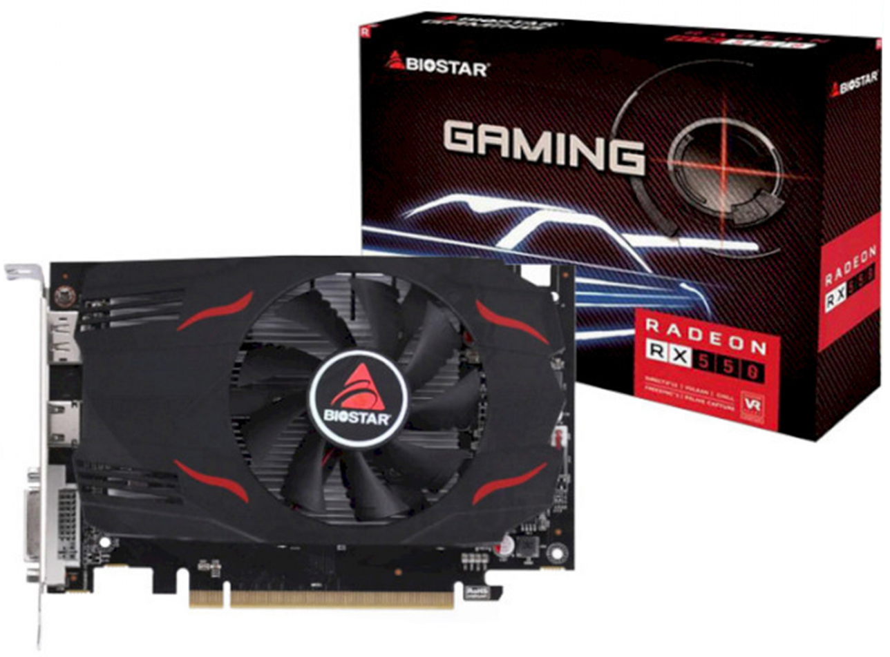 Видеокарта Biostar PCI-Ex Radeon RX 550 4GB GDDR5 (128bit) (1100/6000 ...