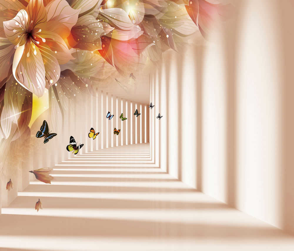 

Фотообои 3D 'Тоннель с цветами' (5791) , Песок
