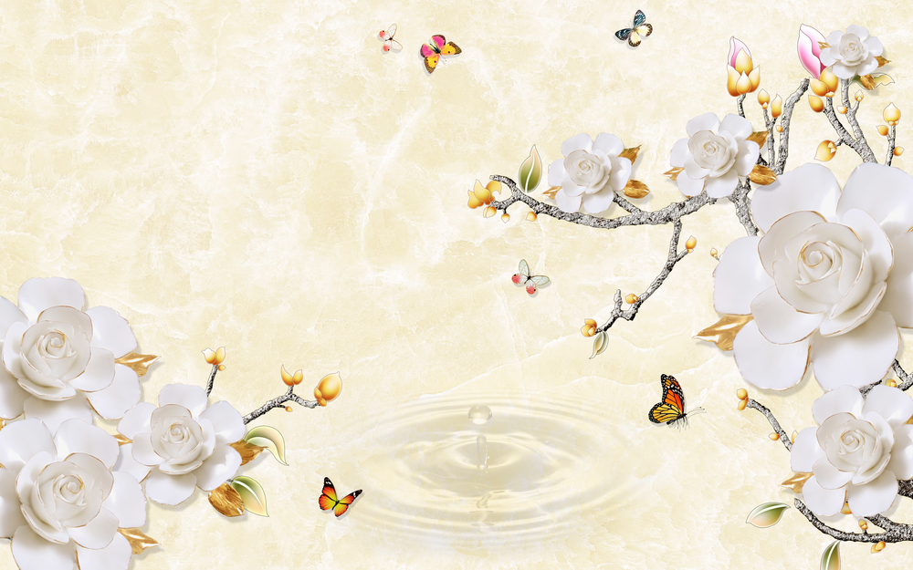 

Фотообои Цветы 'Керамические цветы' (5338) , Живопись