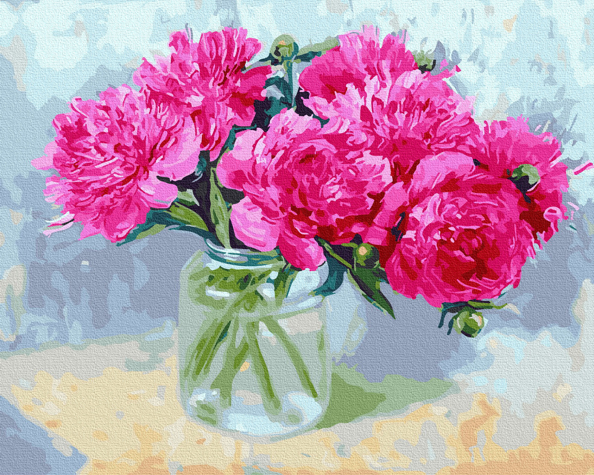 

Картина по Номерам Малиновые пионы 40х50см RainbowArt GX34126
