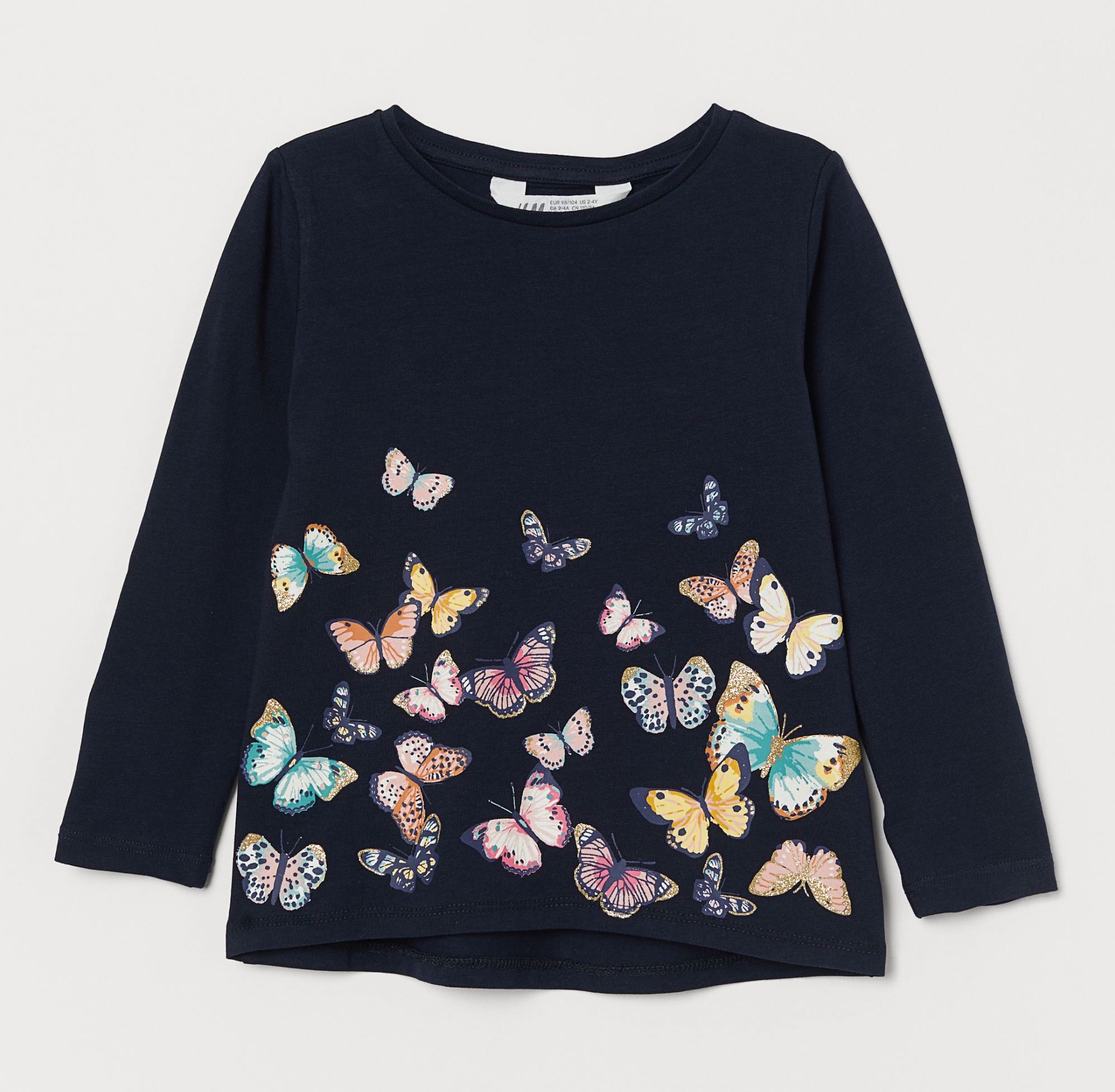 

Реглан для девочки H&M 134-140 размер темно-синий 0739680