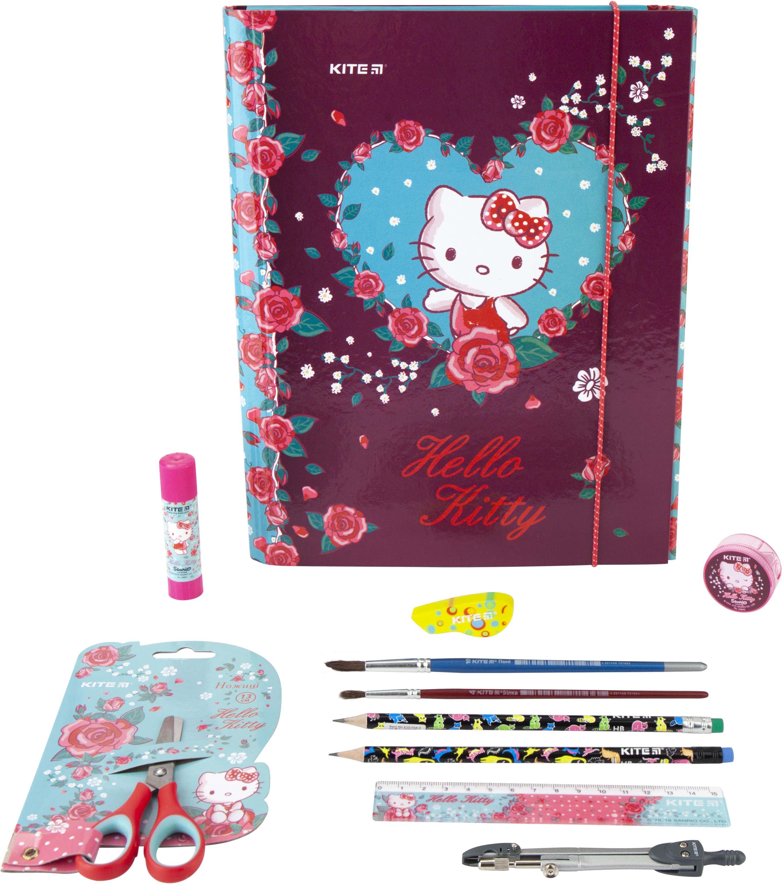 

Папка для труда Kite Hello Kitty на резинке с наполнением А4 (K20-S06)