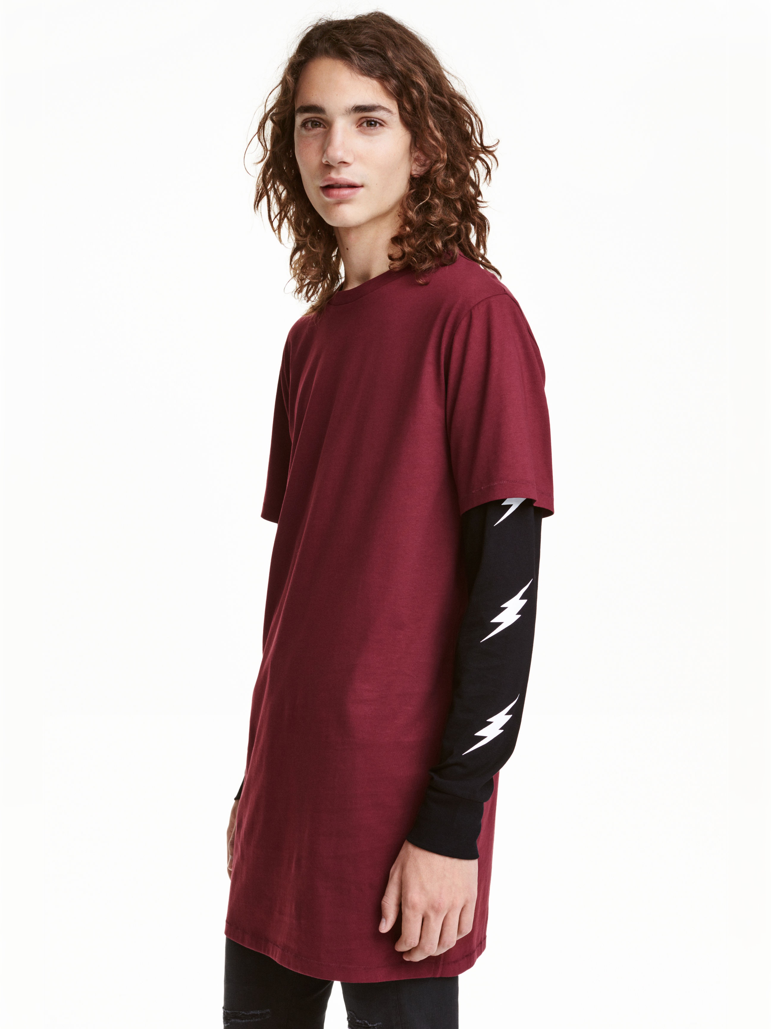 

Футболка H&M 3153132 XS Бордовые