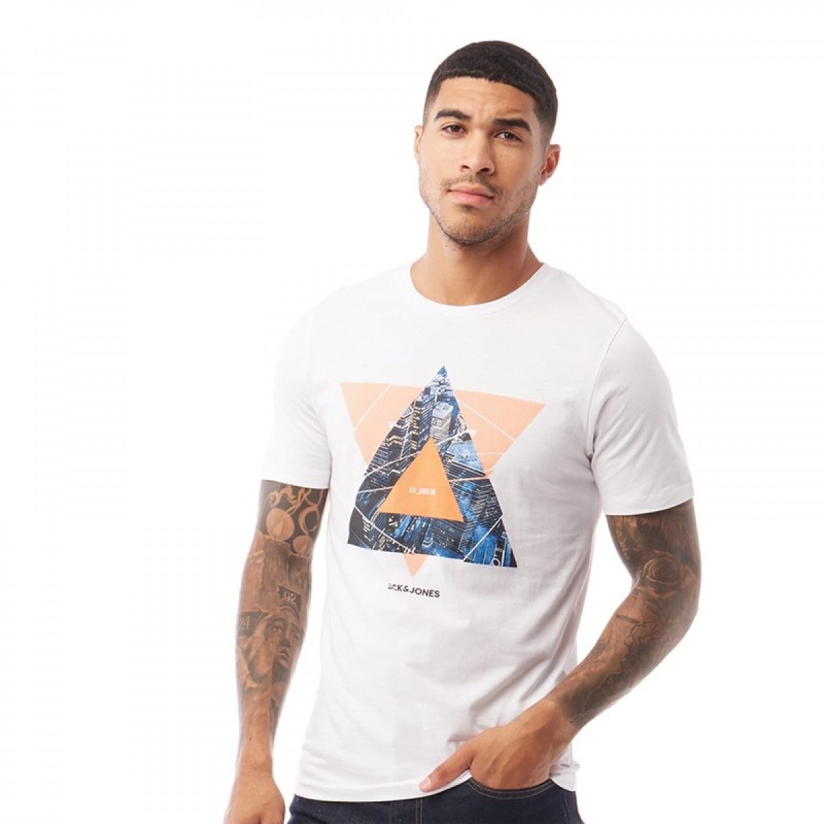 

Футболка JACK AND JONES Ifter Neck White White, S (42)