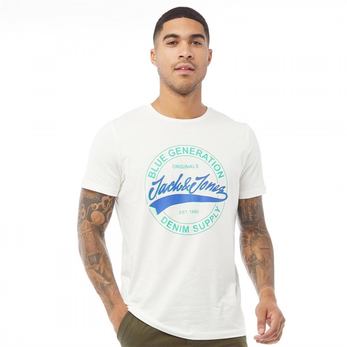 

Футболка JACK AND JONES Harrison Neck Cloud Dancer White, S (42)