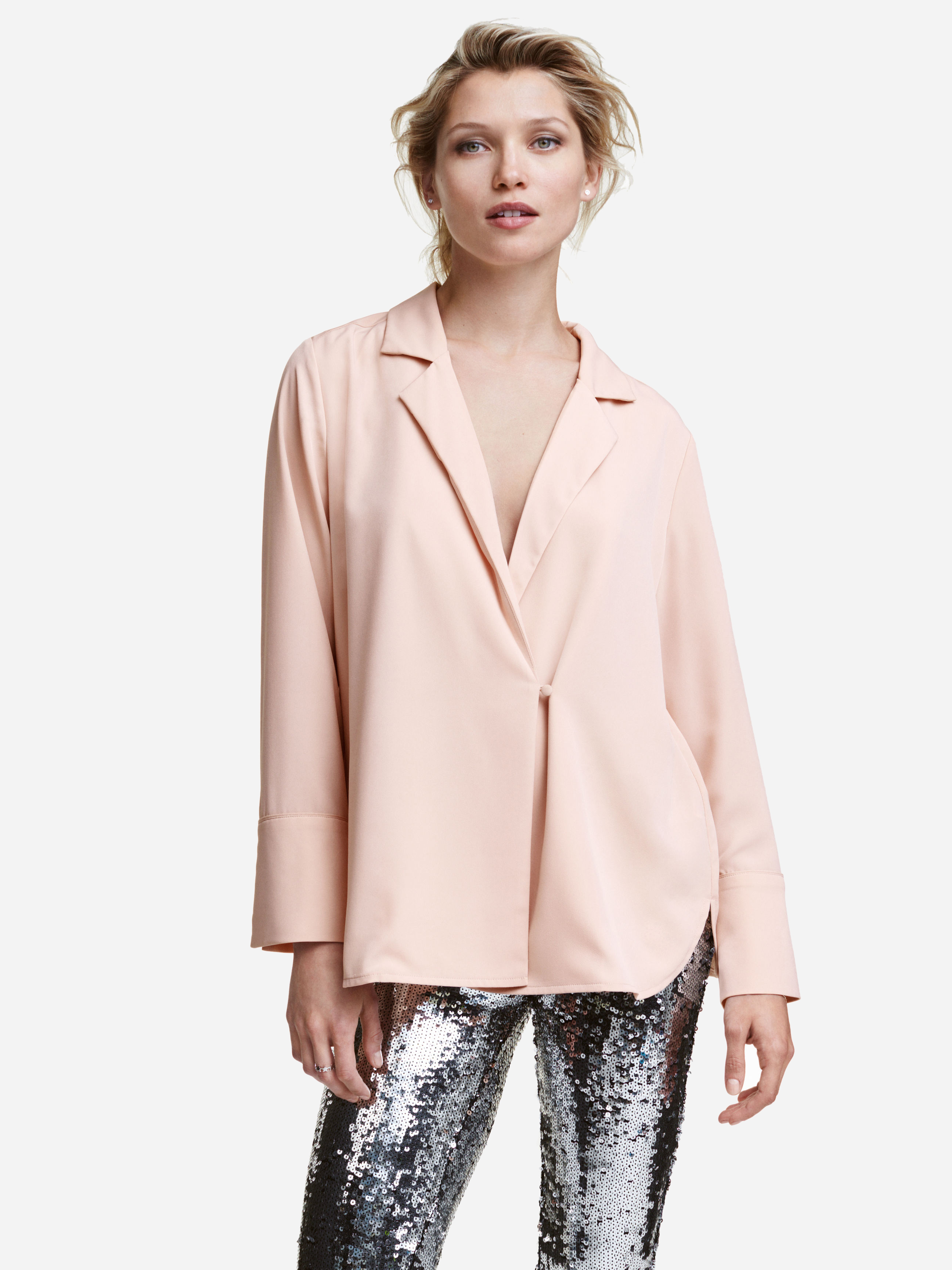 

Блузка H&M 4318634 44 Кремовая