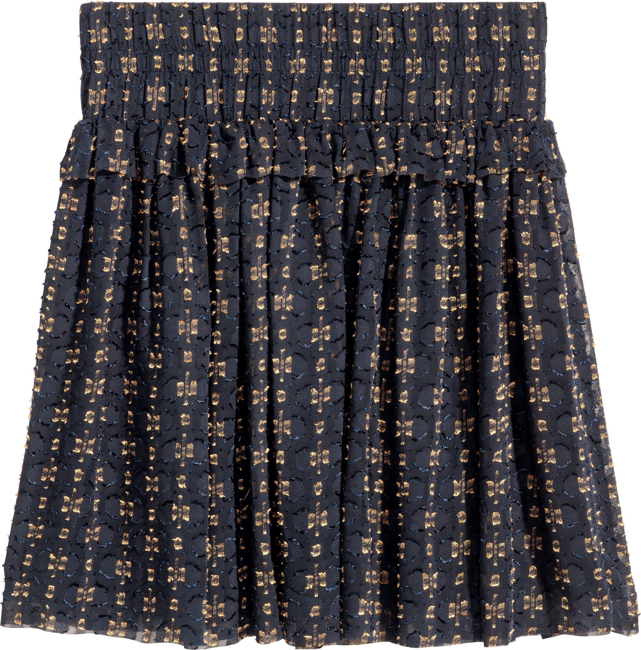 

Юбка H&M 5912126 S Черная с золотистым