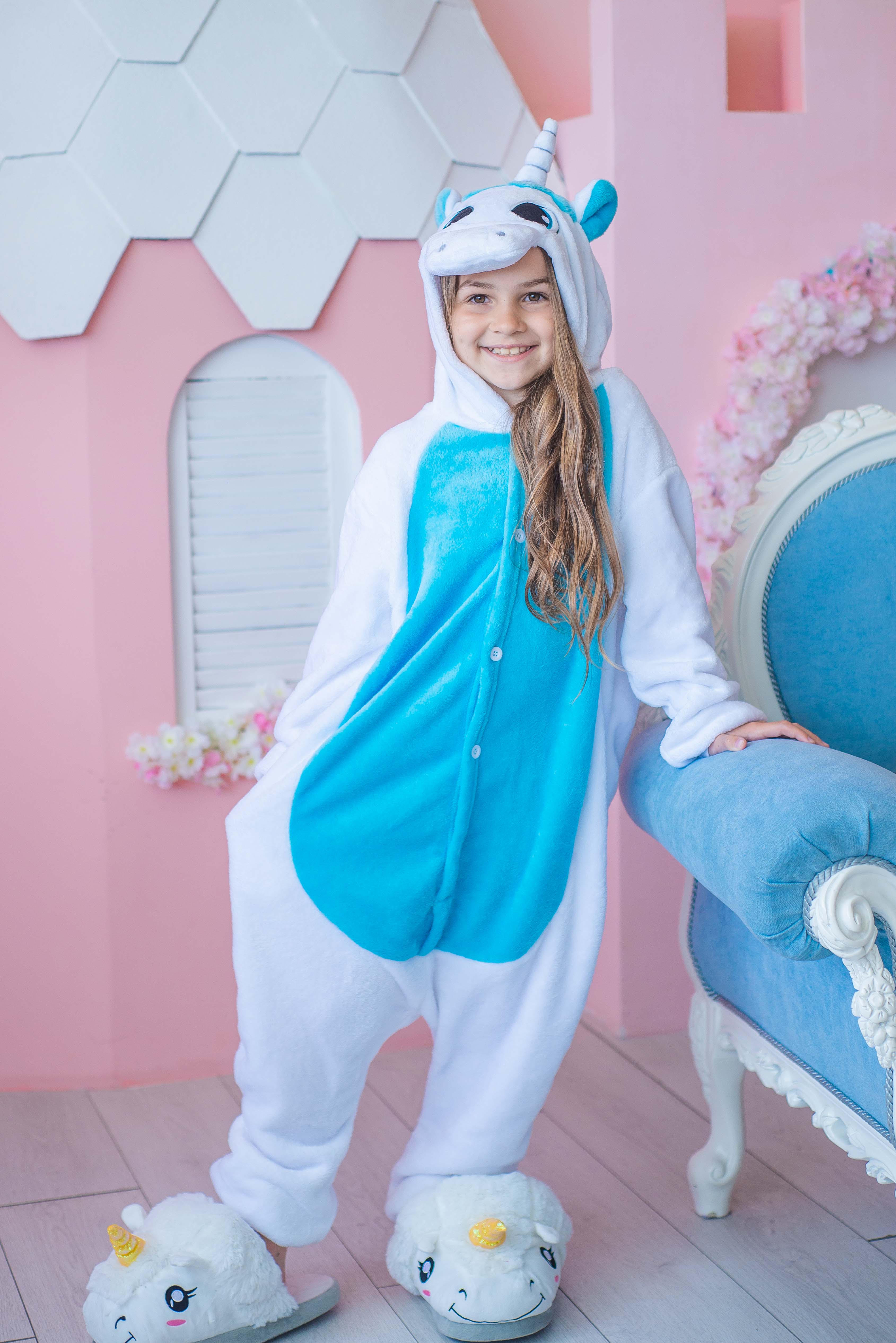 

Пижама Кигуруми детская BearWear Единорог с крылышками L 125 - 135 см Бело-голубой (K0W1-0010-L)