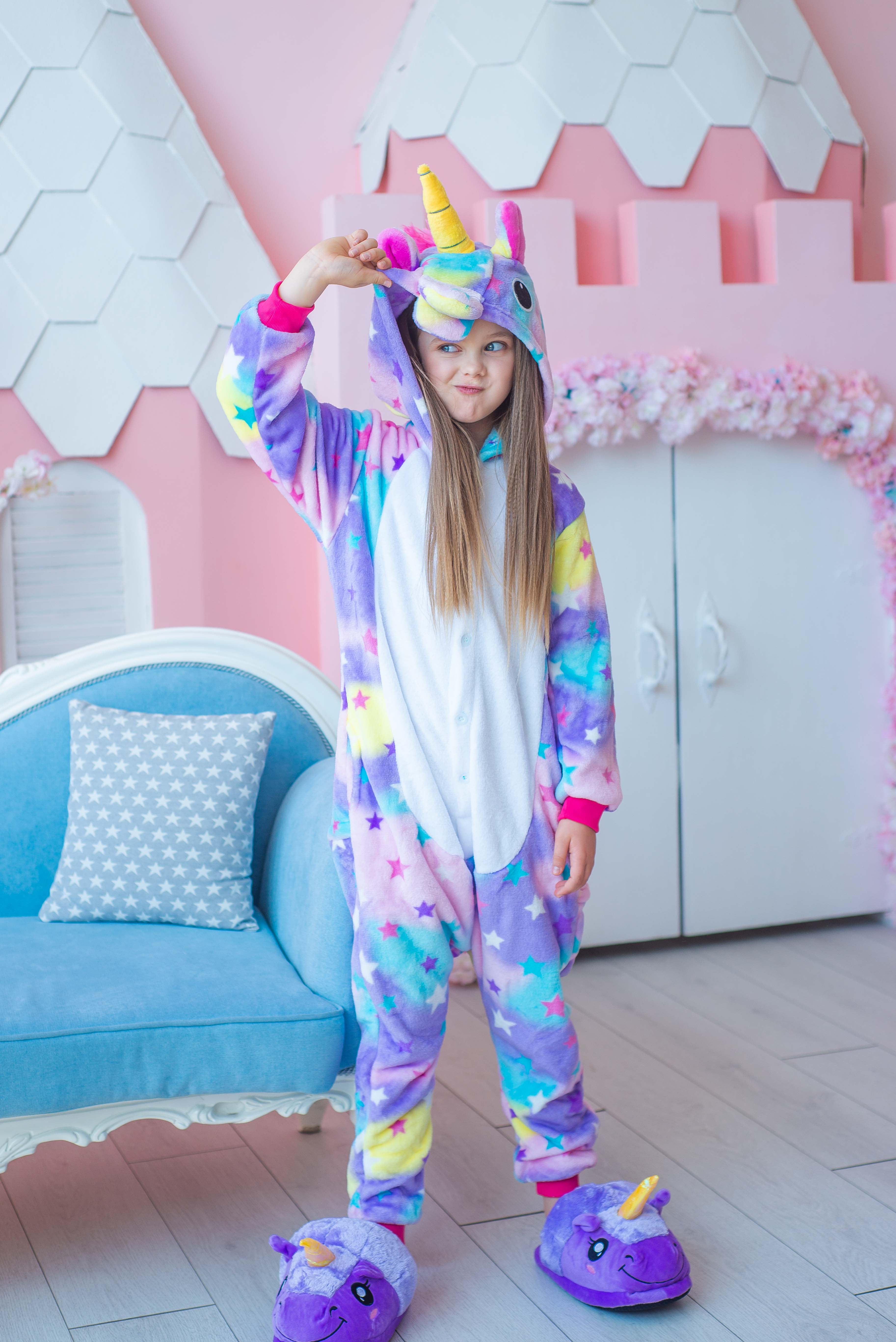 

Пижама Кигуруми детская BearWear Единорог Звездочка XL 135 - 145 см Фиолетовый (K0W1-0012-XL)