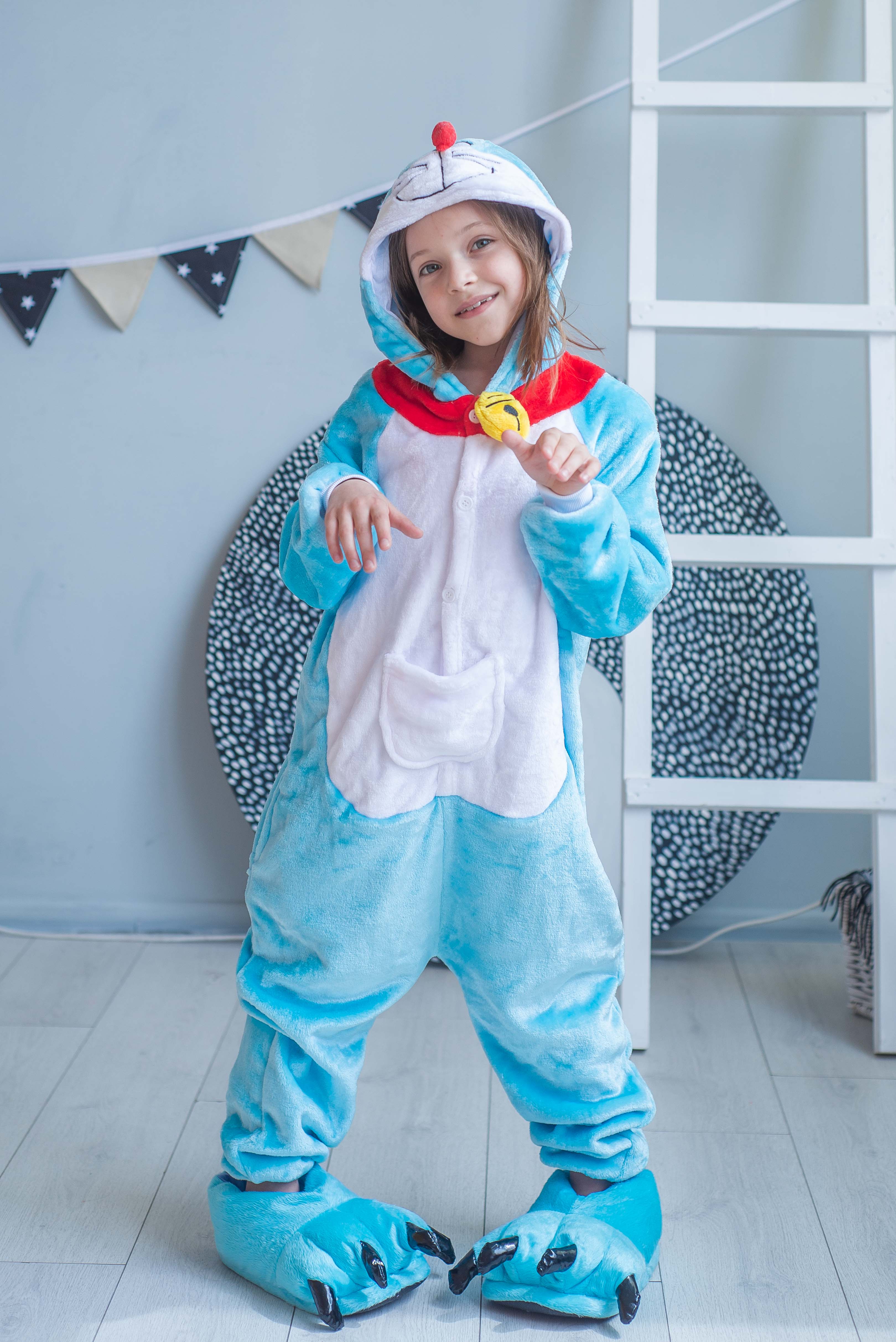 

Пижама Кигуруми детская BearWear Кот Дораэмон XS 95 - 105 см Голубой (K0W1-0007-XS)