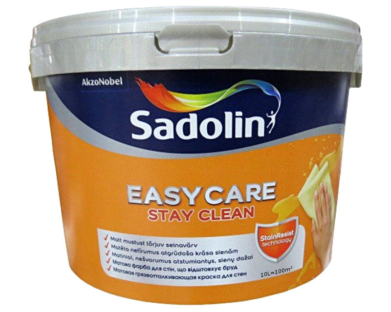 

Краска грязеотталкивающая SADOLIN EASYCARE интерьерная белый (база ВW) 10л