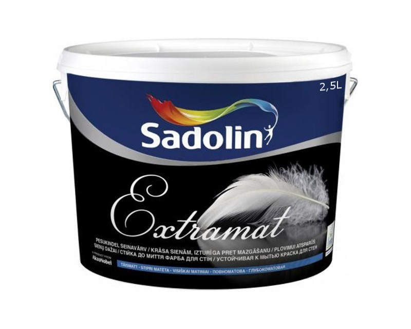 

Краска акрилатная SADOLIN EXTRAMAT интерьерная белый (база ВW) 2,5л