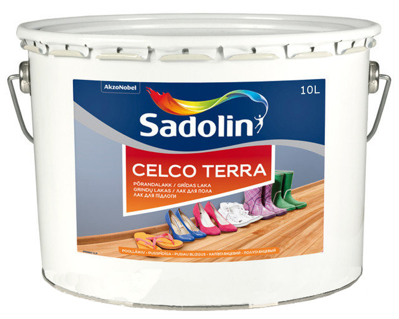 

Лак полиуретановый SADOLIN CELCO TERRA паркетный полуглянцевый 10л