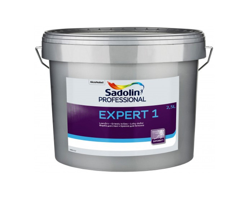 

Краска акрилатная SADOLIN EXPERT 1 для потолков белый (база ВW) 2.5л