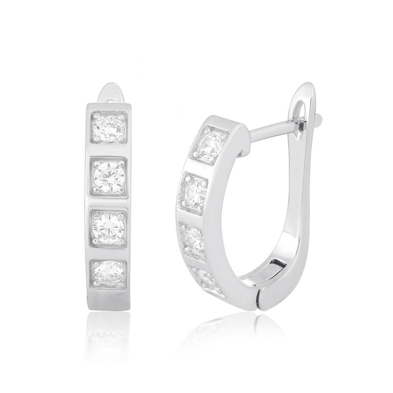 

Серебряные серьги Silvex925 с фианитом детские СК2Ф/191