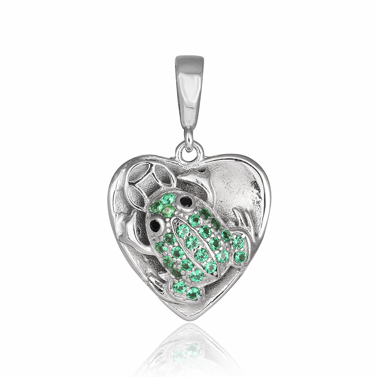 

Серебряная подвеска Silvex925 с фианитом - "Жабка" П2ФИО/457
