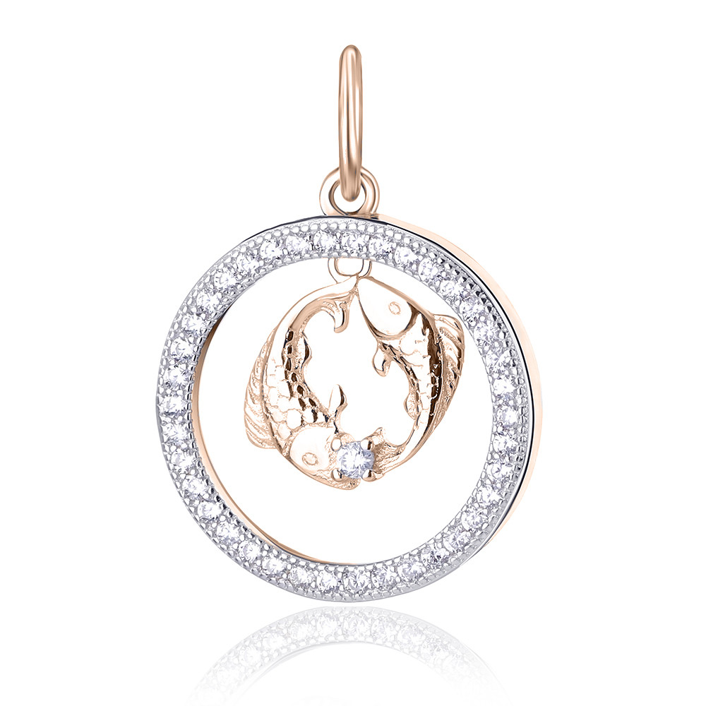 

Серебряная подвеска Silvex925 с фианитами - "Рыбы" П3Ф/2032