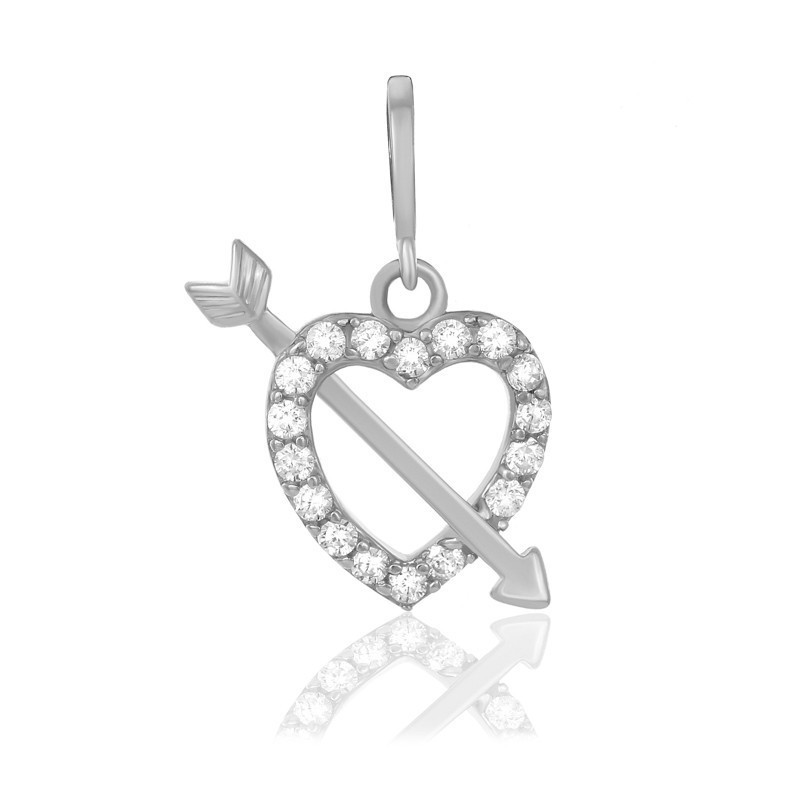 

Серебряная подвеска Silvex925 с фианитом - "Стрела в сердце" П2Ф/4001