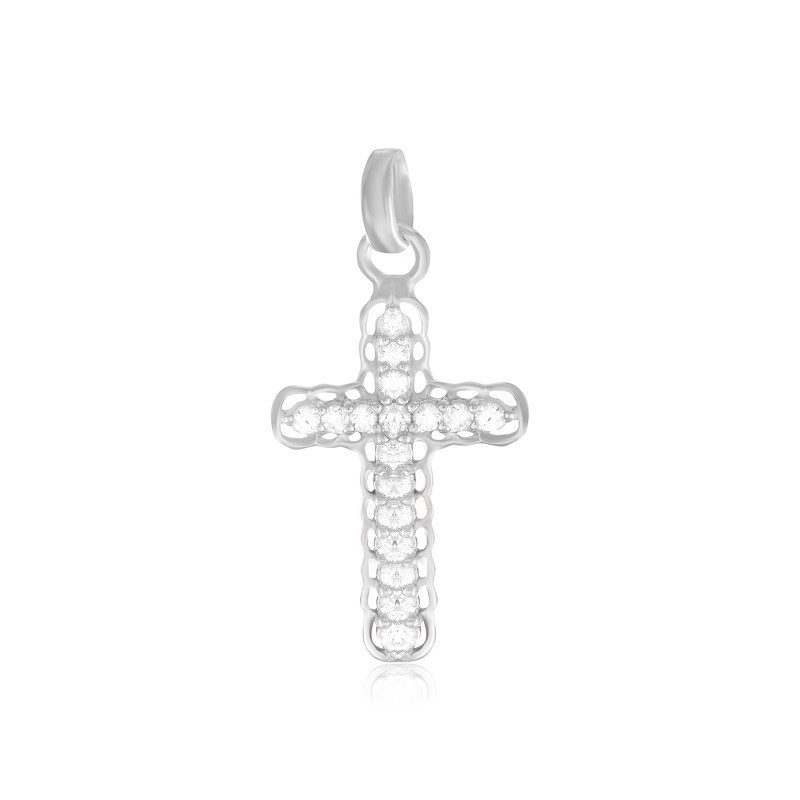 

Серебряная подвеска Silvex925 с фианитом - "Крест" П2Ф/442
