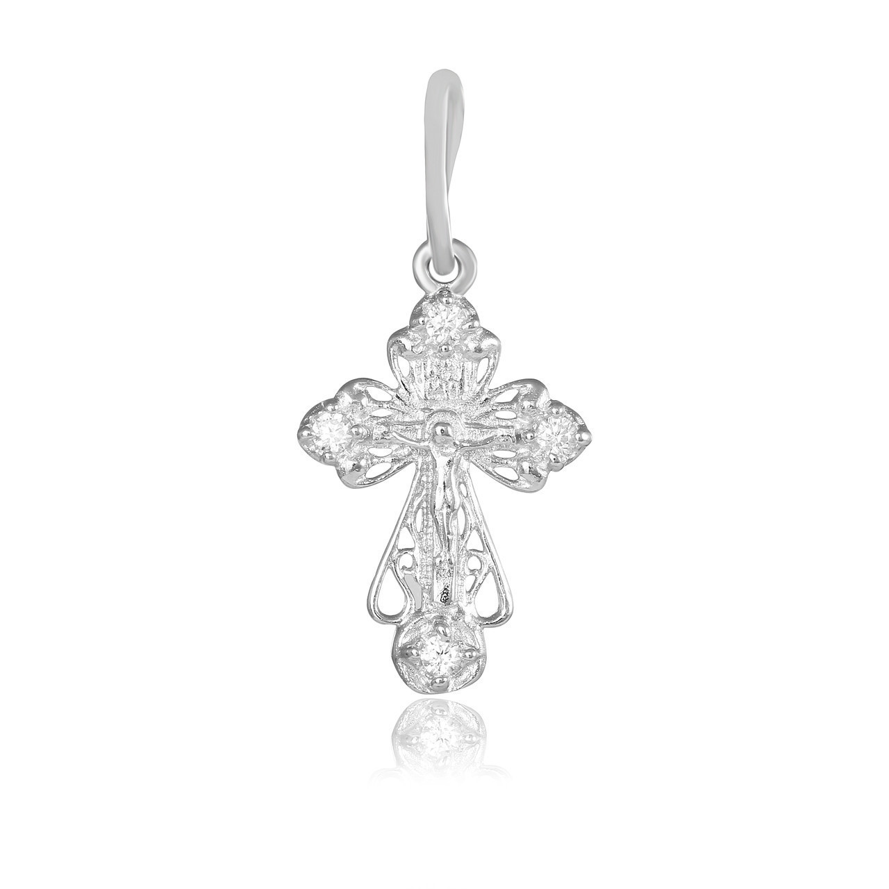 

Серебряная подвеска Silvex925 с фианитом - "Крест" П2Ф/295