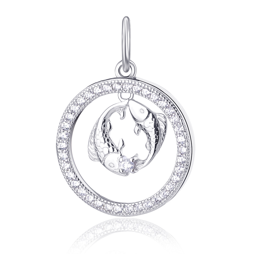 

Серебряная подвеска Silvex925 с фианитами - "Рыбы" П2Ф/2032