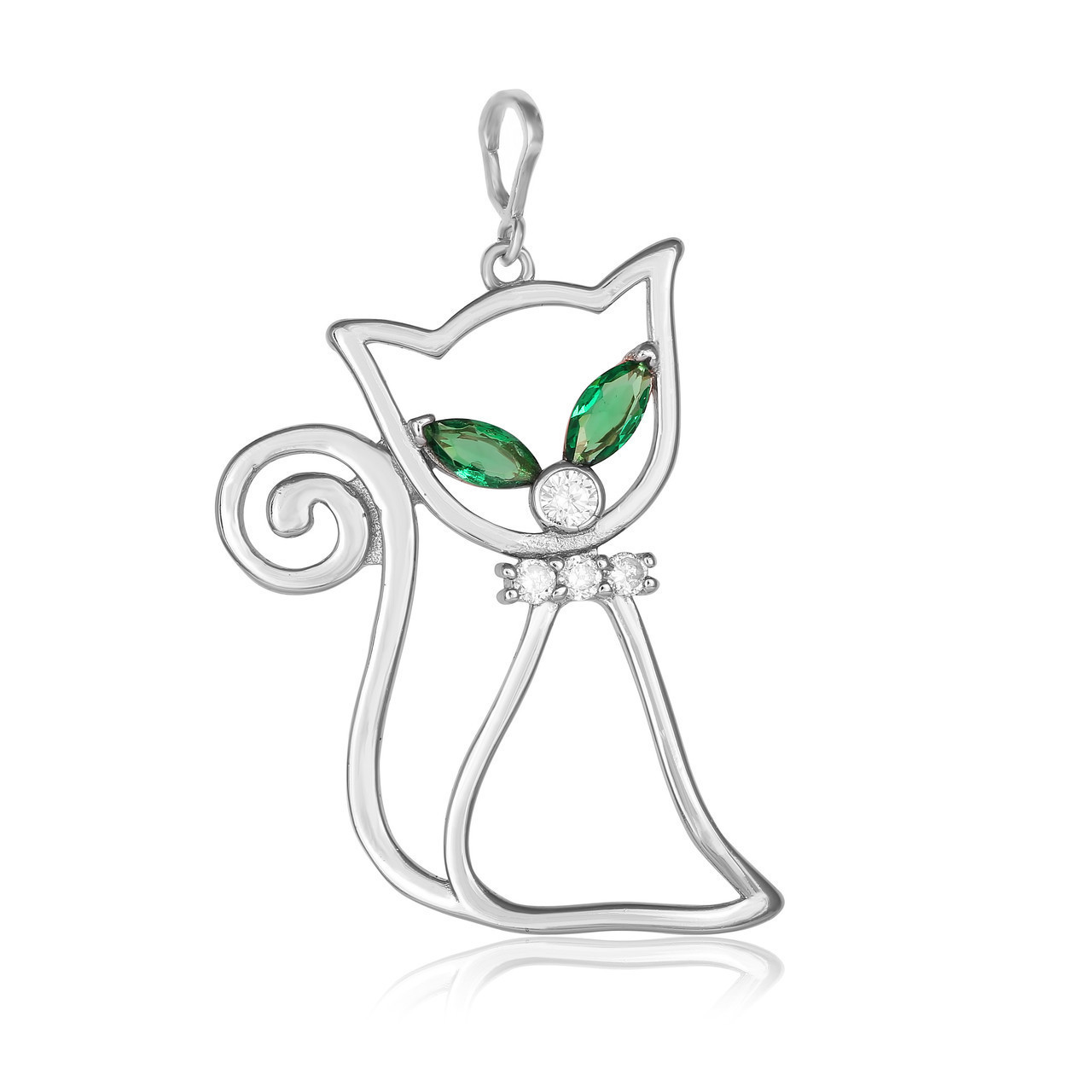 

Серебряная подвеска Silvex925 с фианитом - "Кошка" П2ФИ/473