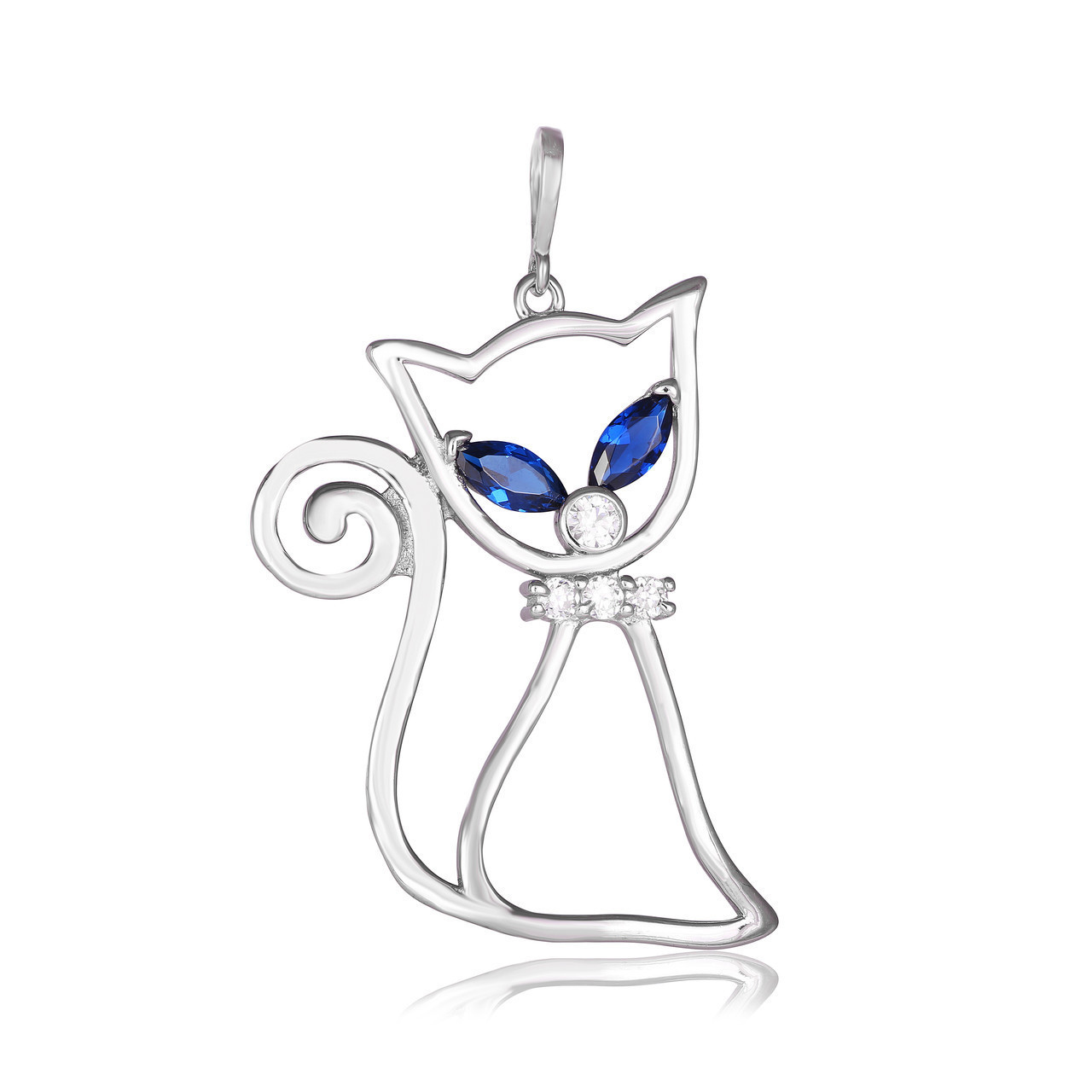 

Серебряная подвеска Silvex925 с фианитом - "Кошка" П2ФС/473