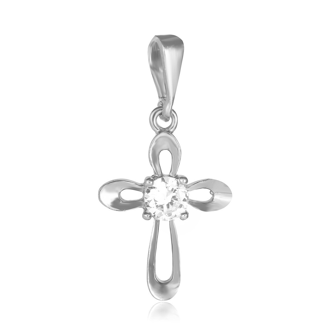 

Серебряная подвеска Silvex925 с фианитом - "Крест" П2Ф/428А