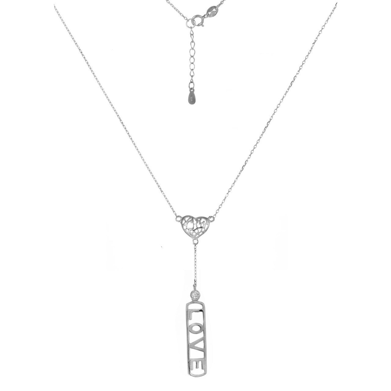 

Серебряное колье Silvex925 "Love" Кл2Ф/811
