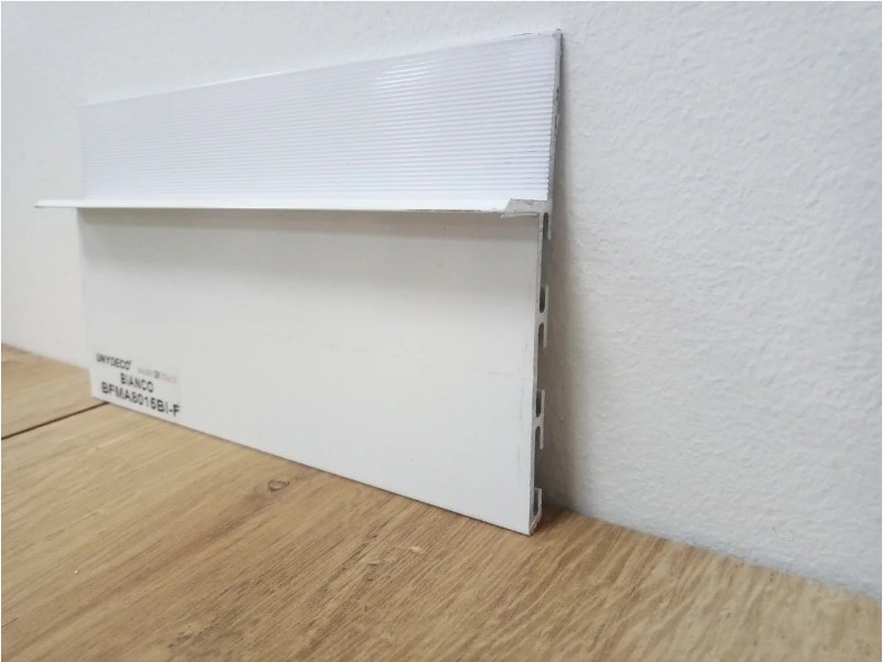 

ПЛИНТУС АЛЮМИНИЕВЫЙ СКРЫТОГО МОНТАЖА UNYDECO БЕЛЫЙ RAL 9003 BFMA8015BI-F
