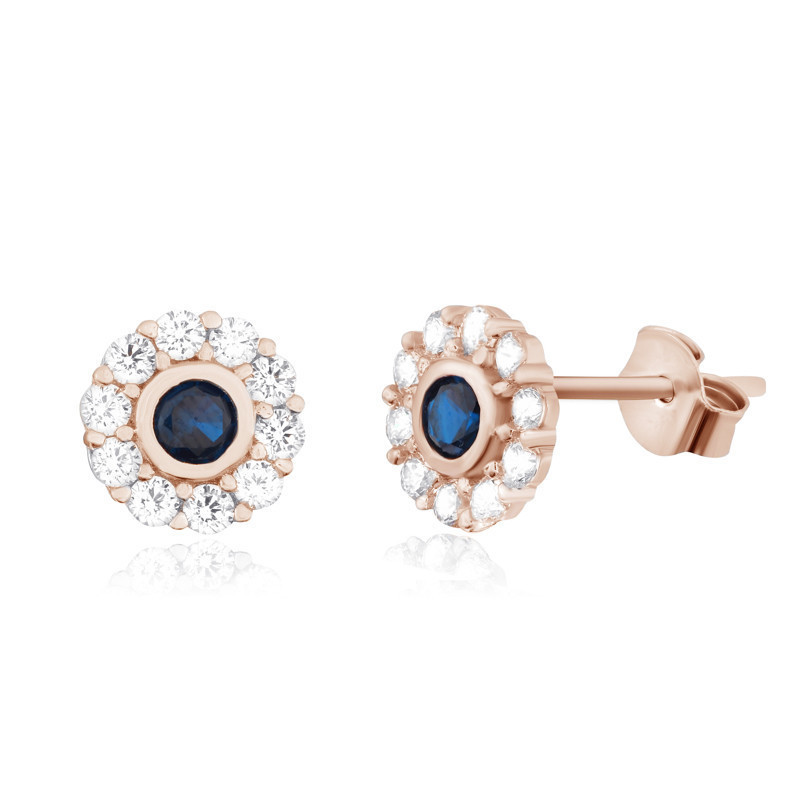 

Серебряные серьги Silvex925 позолоченные с фианитом С3ФС/800, пусеты
