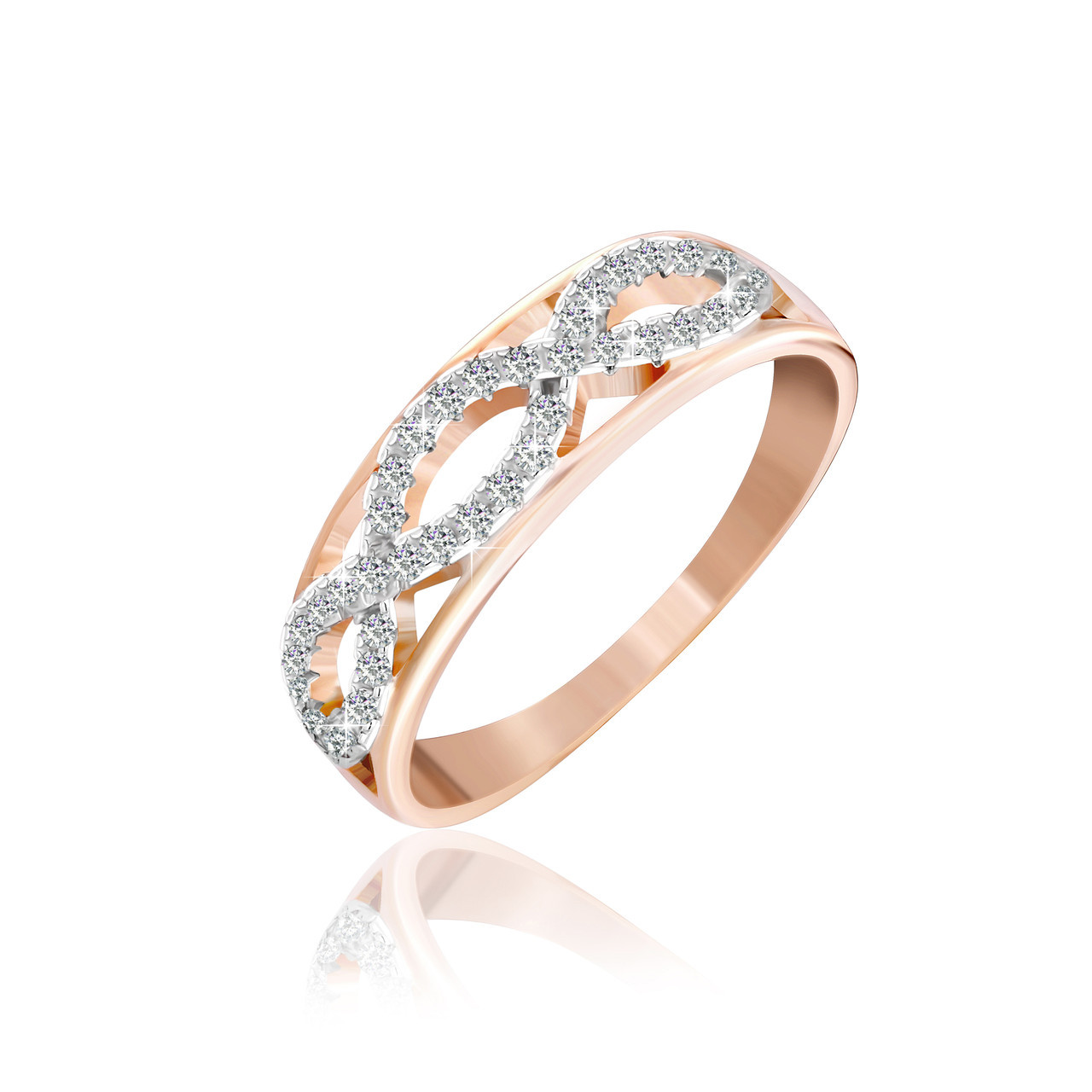 

Серебряное кольцо позолоченное с фианитом Silvex925 К3Ф/739 - 18